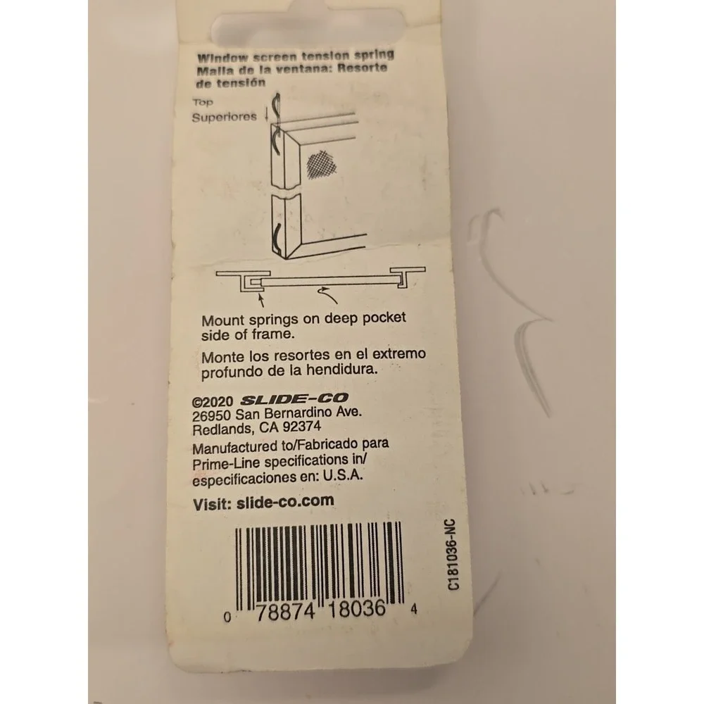 Window Screen Tension Spring‎ Hardware & Screen Fastener Lot